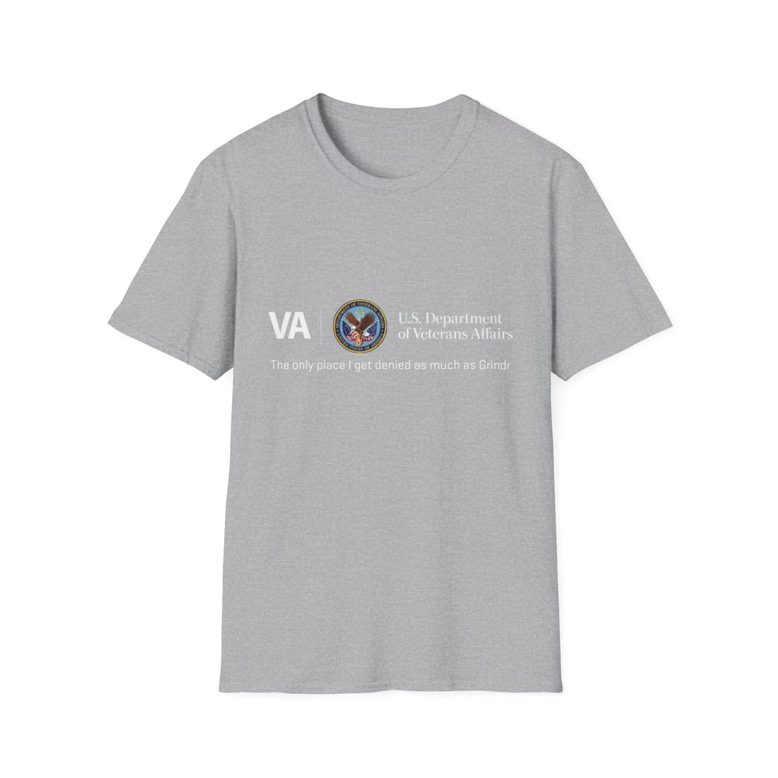 “Denied Like Grindr” Veteran T-Shirt – By VetClaims.AI