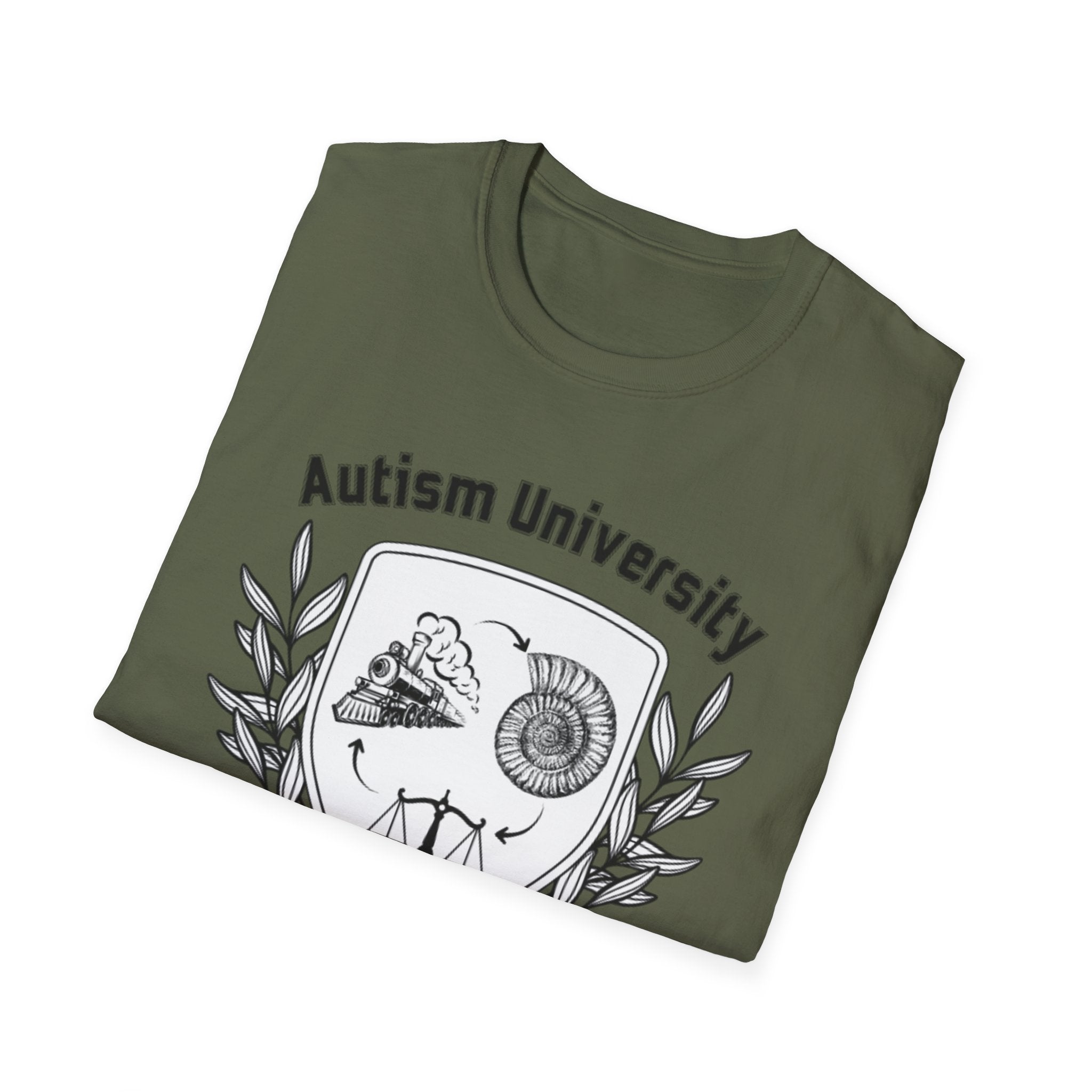 Autism University Crest T-Shirt — "Ego Quasi Saxa" Inspirational Awareness Tee