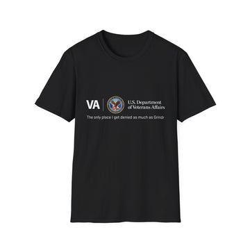 “Denied Like Grindr” Veteran T-Shirt – By VetClaims.AI